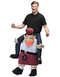 Funny Scotsman - Skotsk Mann Piggyback Rideon Kostyme - Onesize