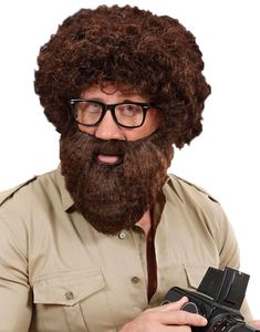 Mørkt Brunt Skæg m/Overskæg