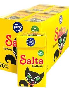 20 stk Fazer Salta Katten - Pastiller med Salt Lakrissmak - Hel Eske 760 gram