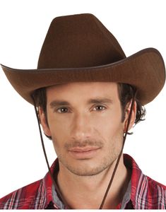 Brun Cowboyhat med Snor