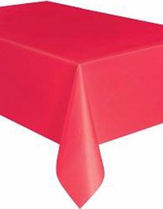 Rød Plastdug 137x274 cm