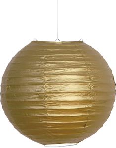 1 stk Guldfarvet Papirlanterne 25 cm