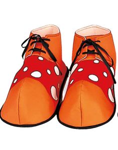 Skoovertræk til Klovnekostume - Orange/Rød