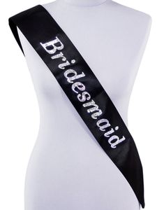 Sort og Sølvfarvet Bridesmaid Ordensbånd