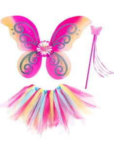 Kostumesæt til Børn med Vinger, Tylskørt og Tryllestav