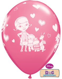 6 stk. Pink Balloner 30 cm - Doc McStuffins