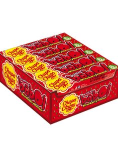 20 Pakker Chupa Chups Babol Tyggegummi med Jordbærsmag - Hel Æske