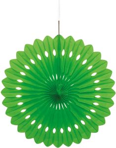 1 stk Lime Grøn Dekorvifte af Silkepapir 40 cm