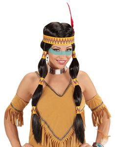 Indianerparyk til Dame med Hårbånd