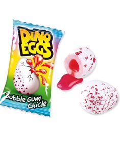 1 stk Dino Eggs Fizz / Tyggegummi med Flytende Kjerne - Fini