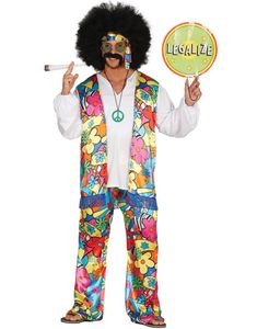 Hippie Herrekostume 3 Dele