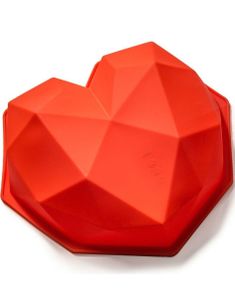 3D Hjerte Rød Farget Form i Sillicon