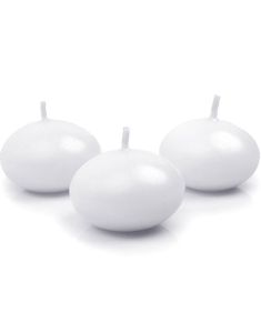 50 stk Hvide Flydende Stearinlys 4 cm