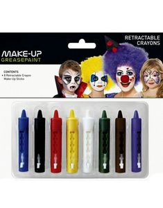 Oliebaseret Krops- & Ansigts Sminkestifter - 8 stk. Sminke