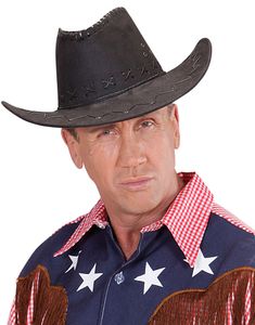 Sort ruskind Cowboyhat