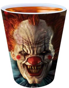 3 stk Shotglass med Horror Sirkus Klovn Motiv