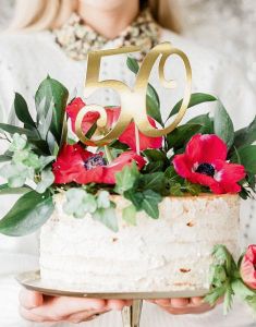 Fødselsdag "50" Kagetop ca 20,5 cm