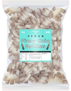 2 kg Candycrave Fizzy Cola Bottles - Stor Pose med Veganske Sure Colaflasker