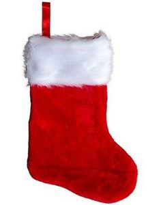 Rød og Hvit Julestrømpe 40x24 cm