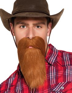 Brunt Cowboy Skæg