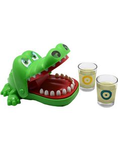 Krokodille Drikkespil med 2 Shotglas