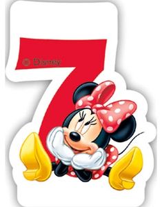 Disney Kagelys med Minnie Mouse med 7 Tal