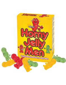 Stor æske med Horny Jelly Men - 150 gram Slik
