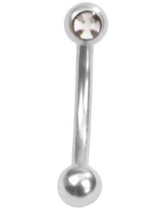 White Ridder Cross - 1.2 x 8 mm Øjenbrynspiercing