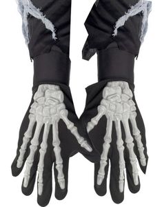 3D Skeletthandsker (Kostumetilbehør)
