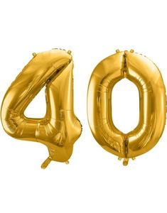 40 år balloner - 35 cm guld