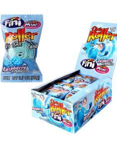 40 stk Fini Blue Raspberry Roller Fizz / Blå Vingummi - Hel Æske
