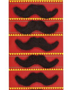 5 stk Sorte Mexico Overskæg - Taco Fiesta