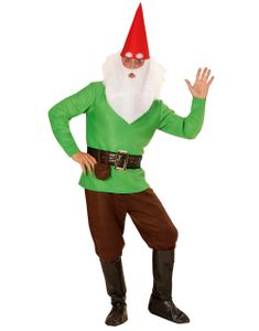Komplet Grønt Gnom / Dværgkostume  til Mænd