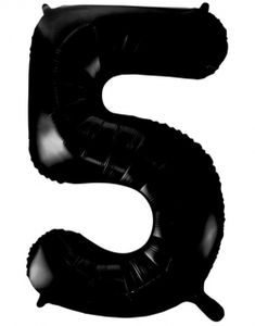 Tallet 5 - Sort JUMBO Folieballon 86 cm
