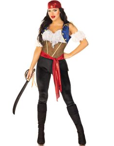Skjønnehten på de 7 Hav Piratkostyme til Dame
