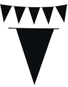 Sort Banner med Store Vimpel Flag 10 meter 