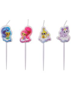 4 stk Kagelys - Shimmer og Shine