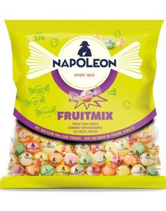 1 kg Napoleon Kanonkugler - Runde Slik i Forskellige Sure Frugtsmagsvarianter