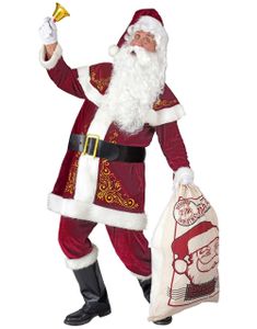 Julenissedrakt med Gylne Detaljer til Herre