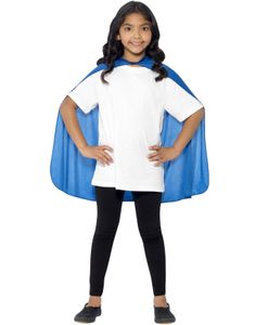 Blå Superhelt Kappe til Børn