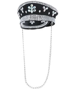 Sort Kaptajnhat med Sten og Kæder