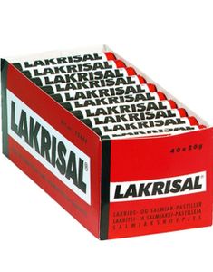 40 stk Lakrisal - Rull med Salmiak-Lakris Pastiller - Hel Eske 1 kg